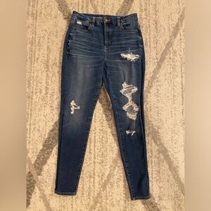 American Eagle Womens Jeans 6 Regular Blue The Dream Curvy High Rise Jegging